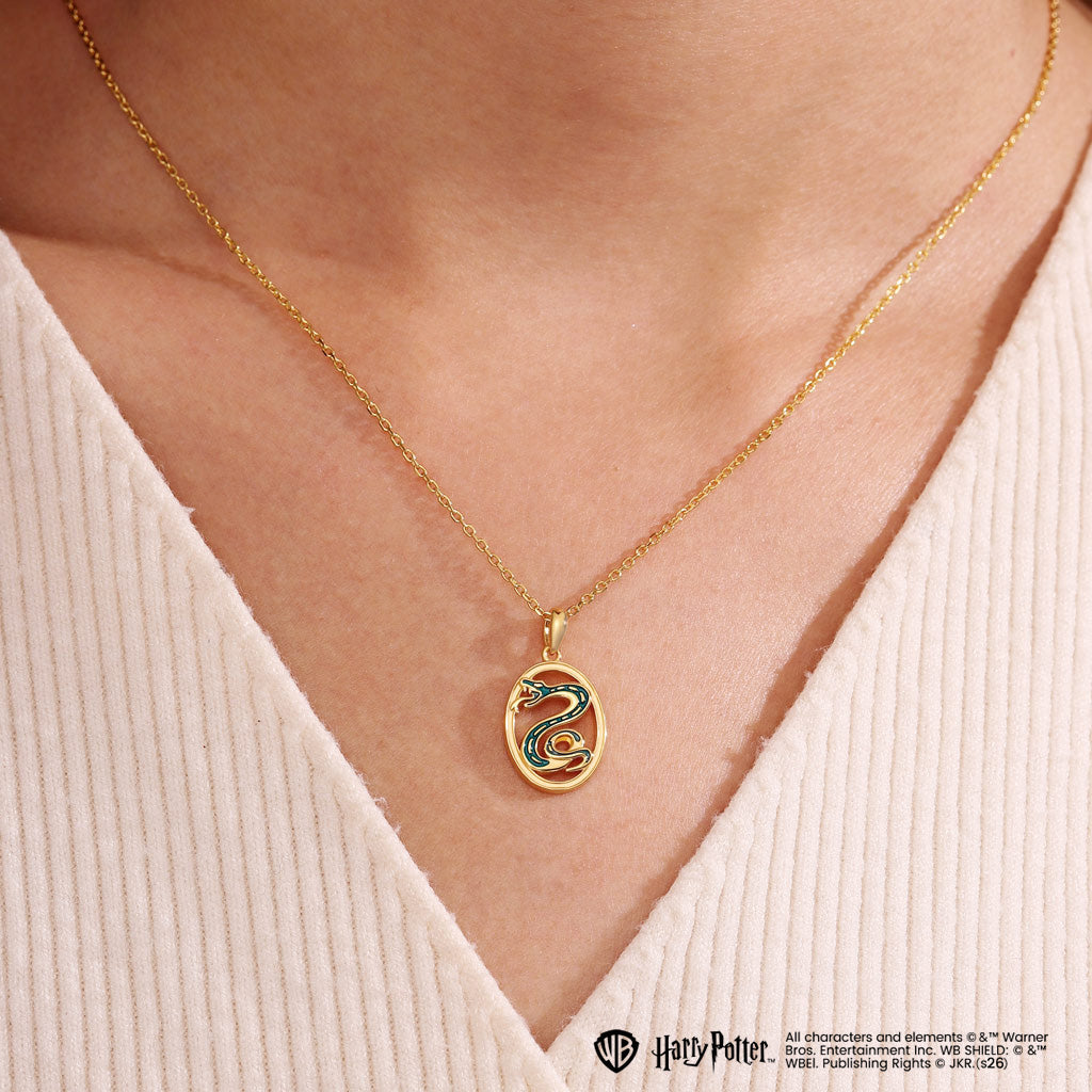 Gnoce Harry Potter Slytherin Snake Necklace_2