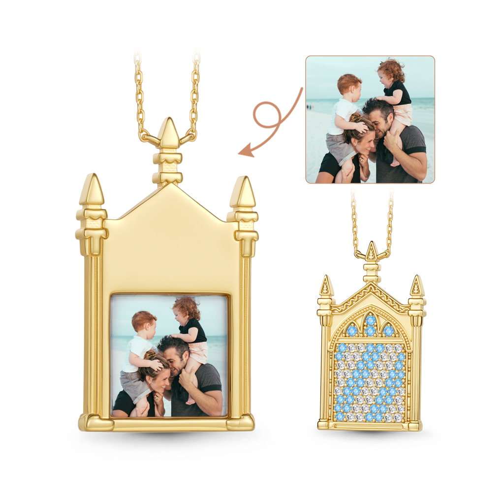 Gnoce Harry Potter Mirror of Erised Personalized Photo Necklace_1