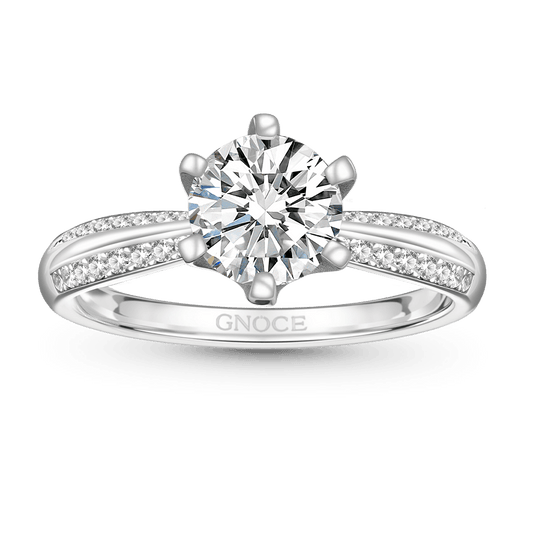 Gnoce Classic 1ct VVS Moissanite Cathedral Engagement Ring_1