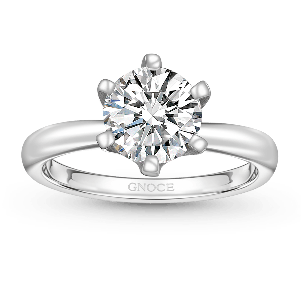Gnoce Classic 2CT Round Halo 925S & VVS Moissanite Engagement Ring_1