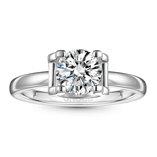 Gnoce Eternity 1Ct Round Halo 925S & VVS Moissanite Ring_1