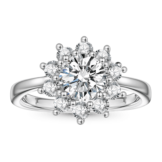 Gnoce Shiny 1ct D Color VVS Moissanite Snowflake Ring_1