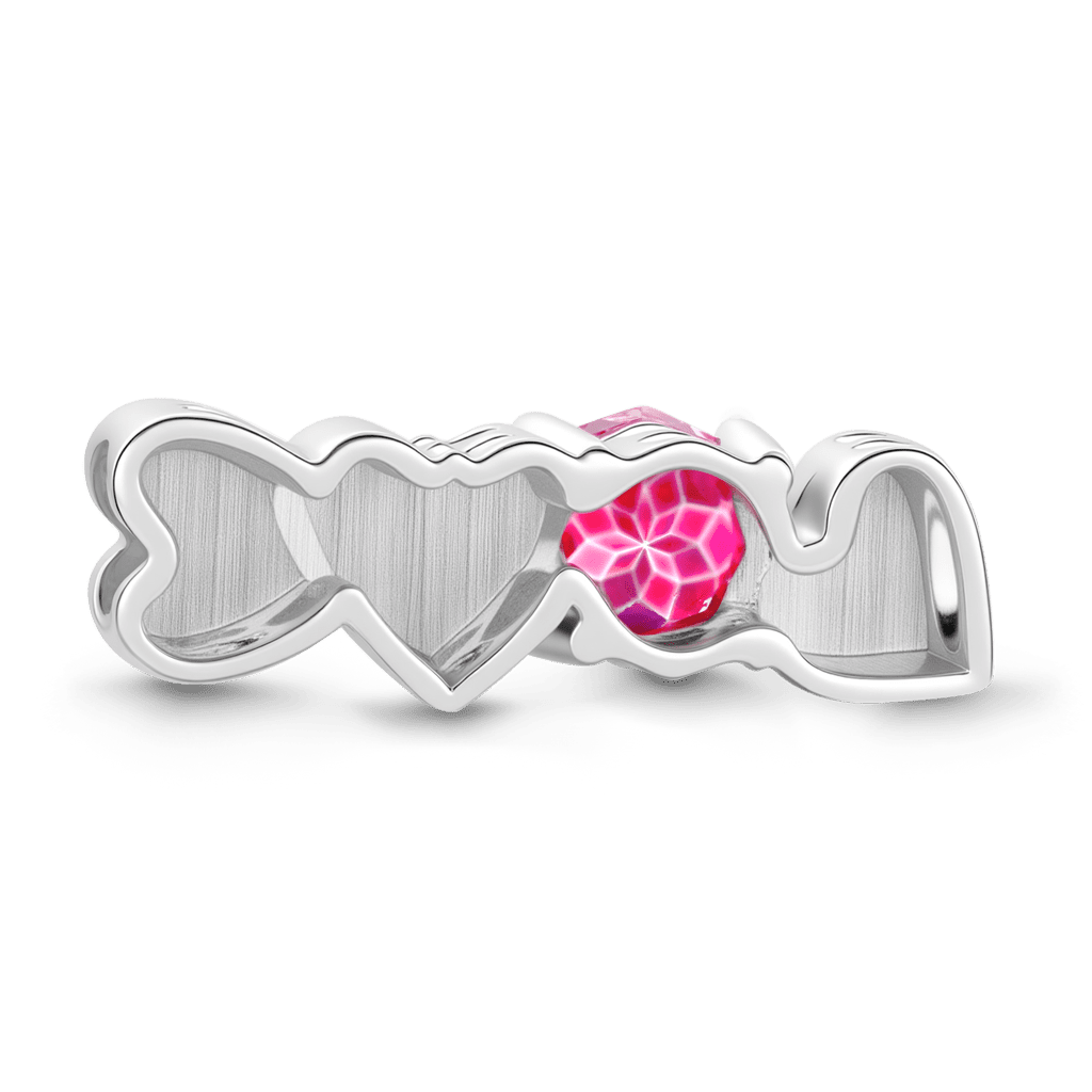 Gnoce Heart Charm Platinum-plated Silver Blend_5