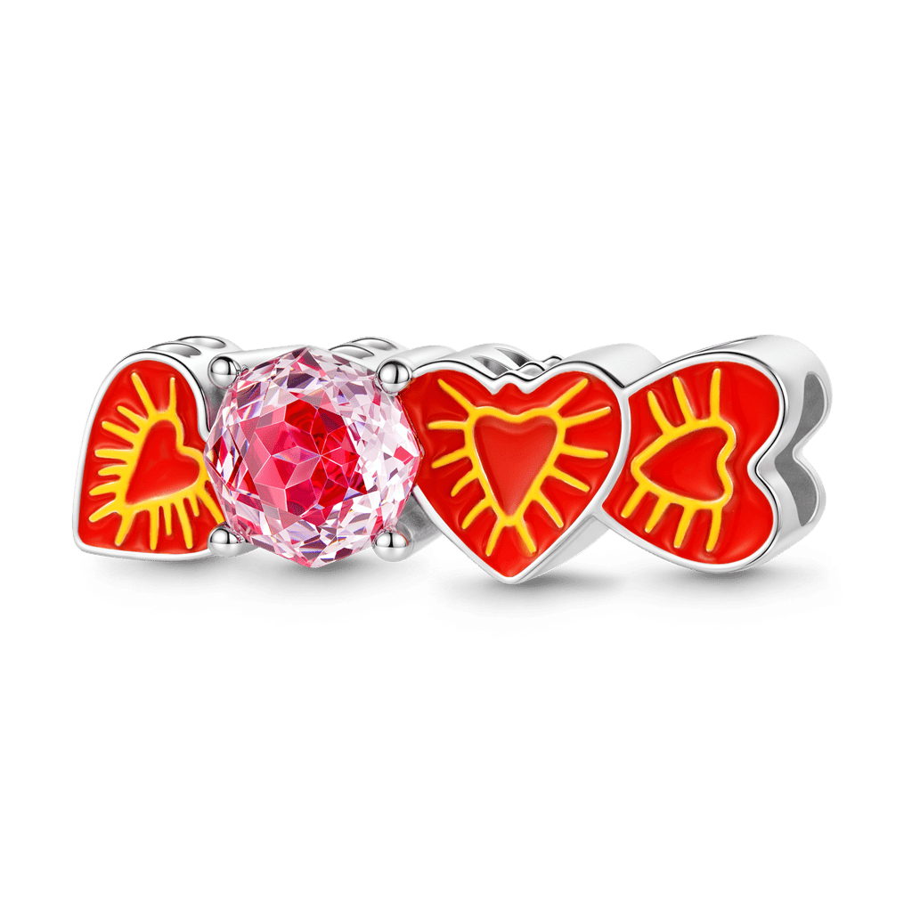 Gnoce Heart Charm Platinum-plated Silver Blend_1
