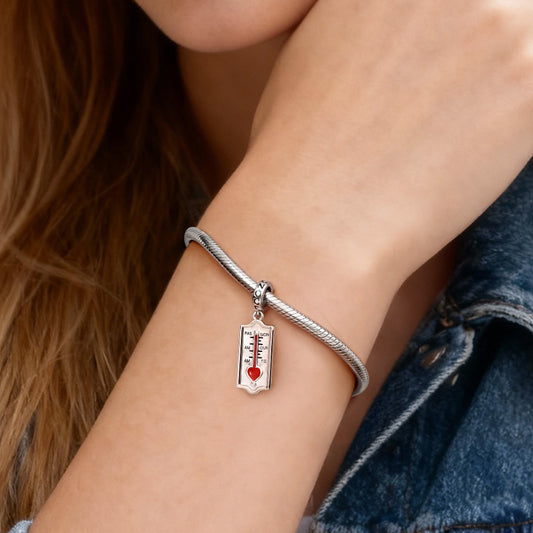 Gnoce Love Thermometer Charm Platinum-plated Silver Blend_2