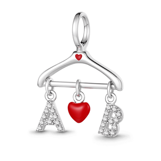 Gnoce Clothes Rack  Customized Initial Charm Platinum-plated Silver Blend_1