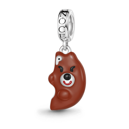 Gnoce Bear Charm Platinum-plated Silver Blend_1