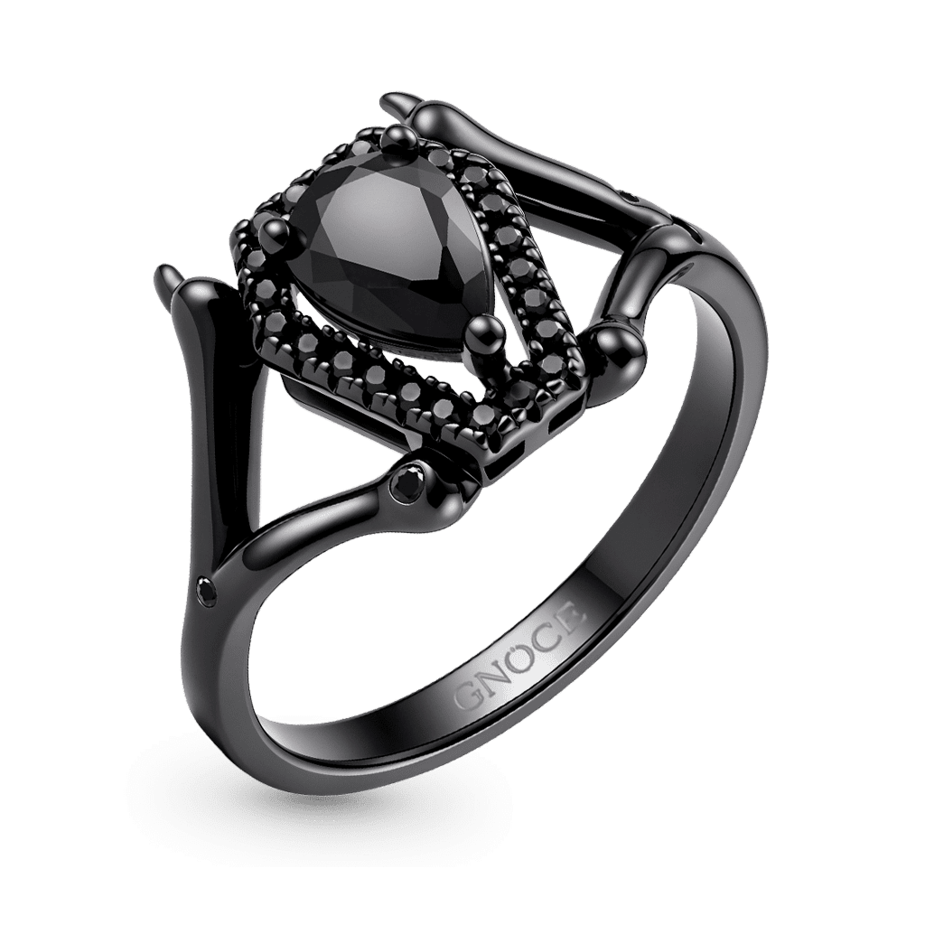 Gnoce Dark Style Coffin-Cut Engagement Ring_4