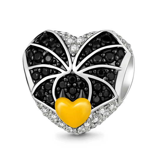 Gnoce Heart Engravable Charm Platinum-plated Silver Blend_1