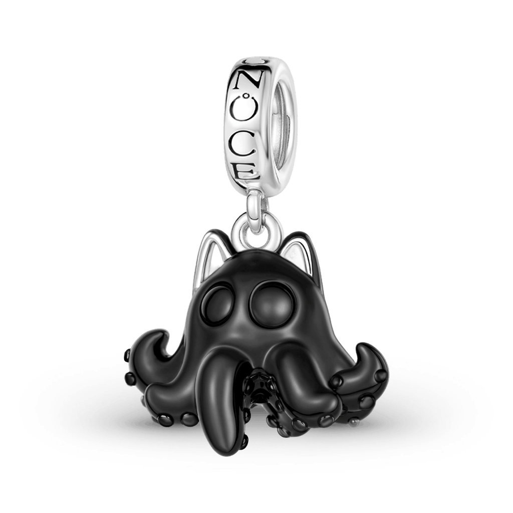 Gnoce Cute Black Octopus Cat Charm_1