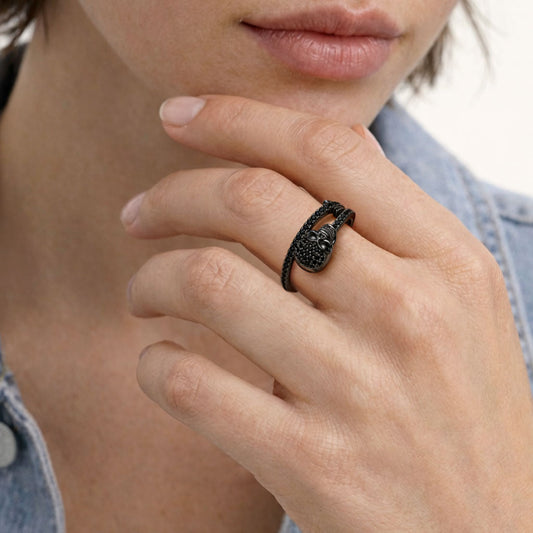 Gnoce Gothic Skull Black Arrow Ring_2