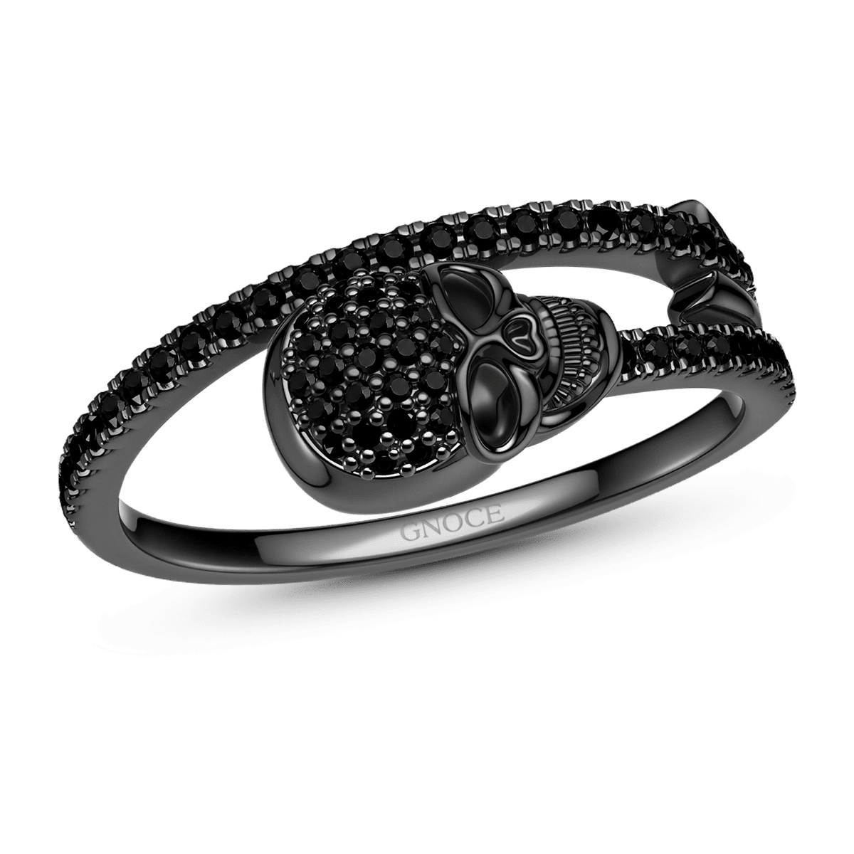 Gnoce Gothic Skull Black Arrow Ring_6