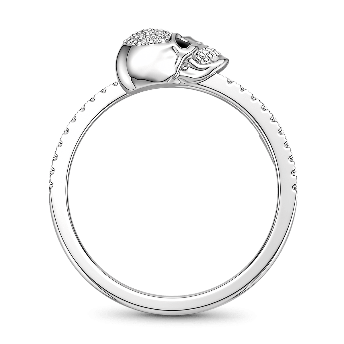 Gnoce Gothic Skull Arrow Ring Platinum-plated Silver Blend_5