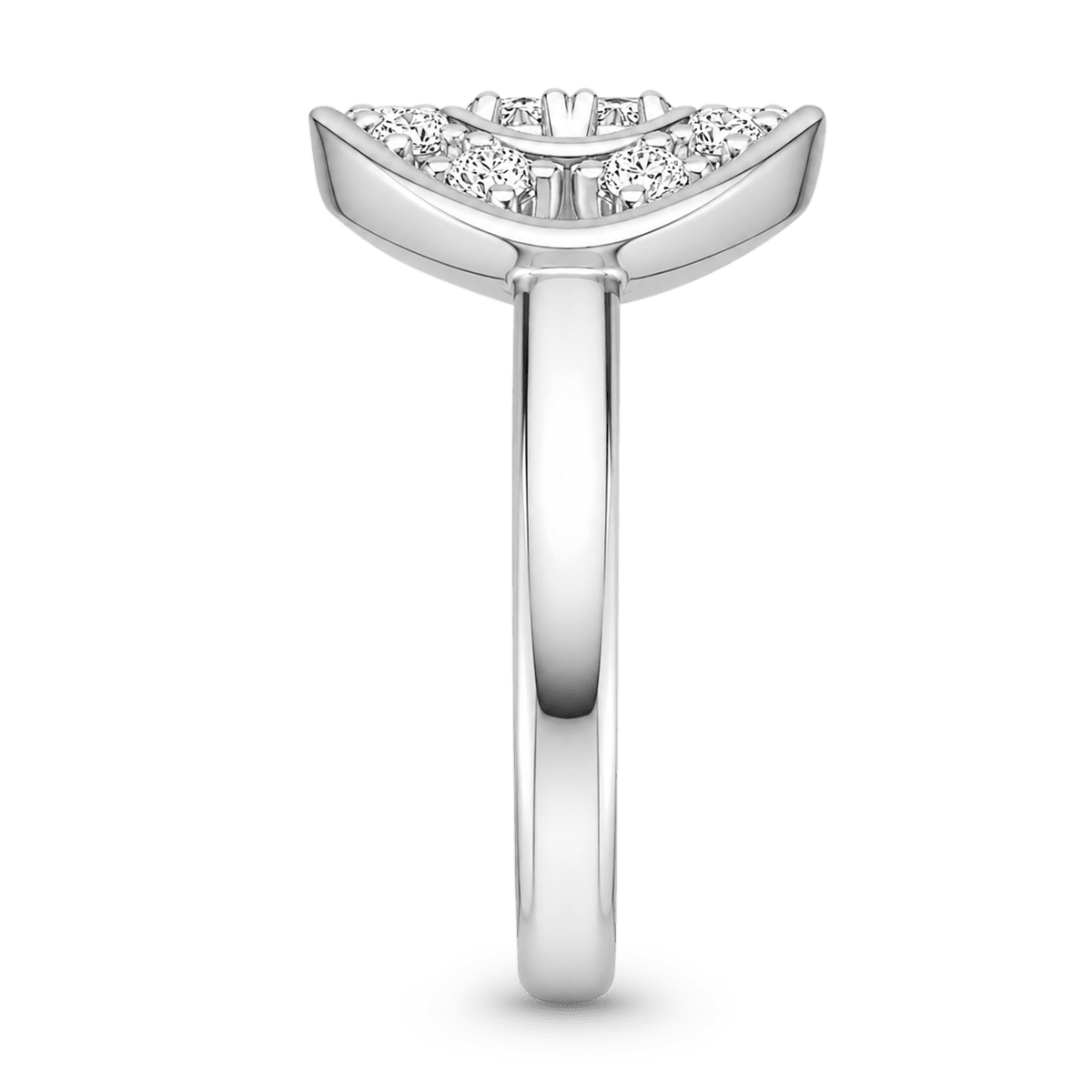 Gnoce Oval Baguette & Round Cut Engagement Ring Platinum-plated Silver Blend_4