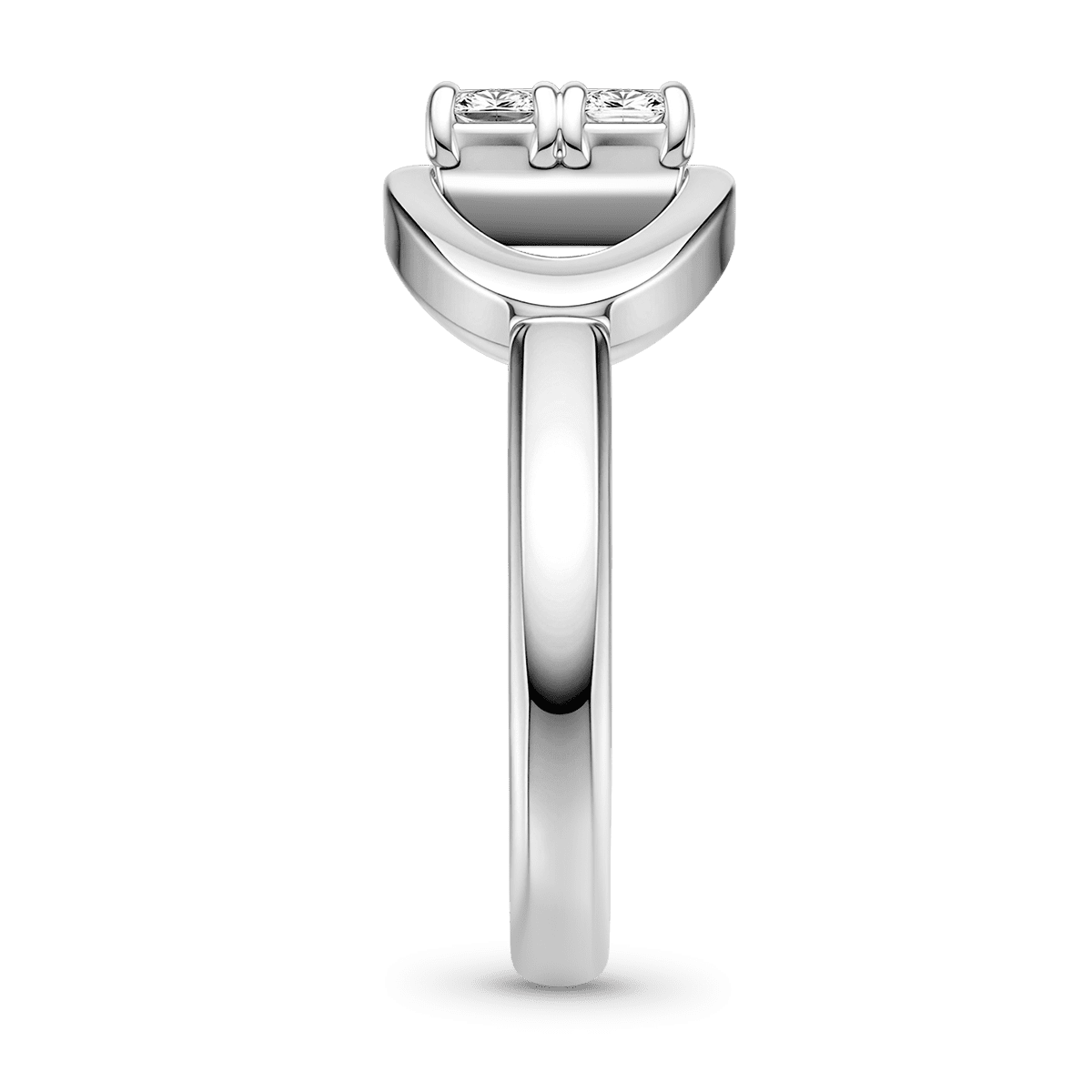 Gnoce Double D Ring Platinum-plated Silver Blend_4