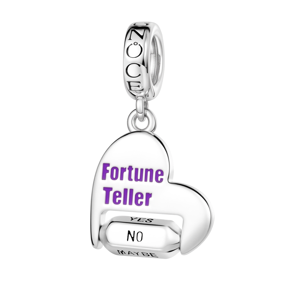 Gnoce Rotating Fortune Teller Charm Platinum-plated Silver Blend_1