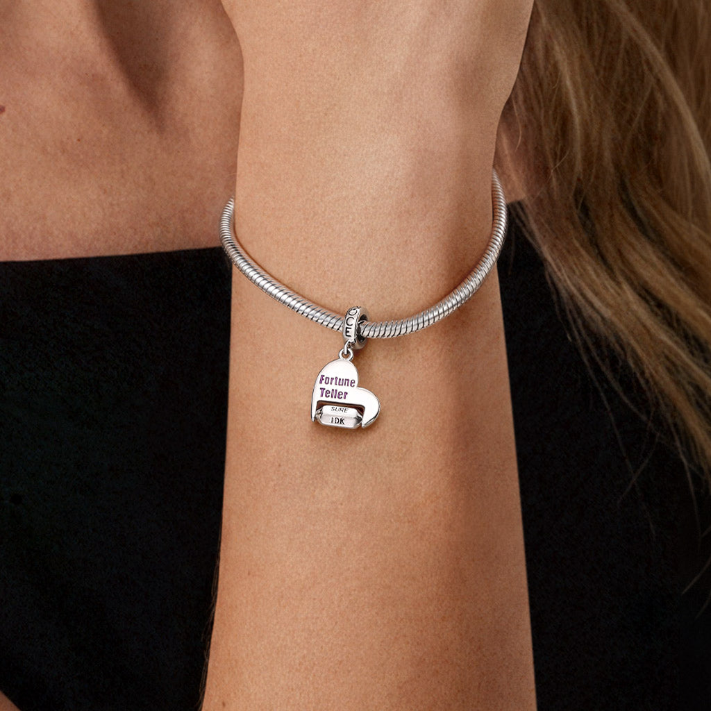 Gnoce Rotating Fortune Teller Charm Platinum-plated Silver Blend_3