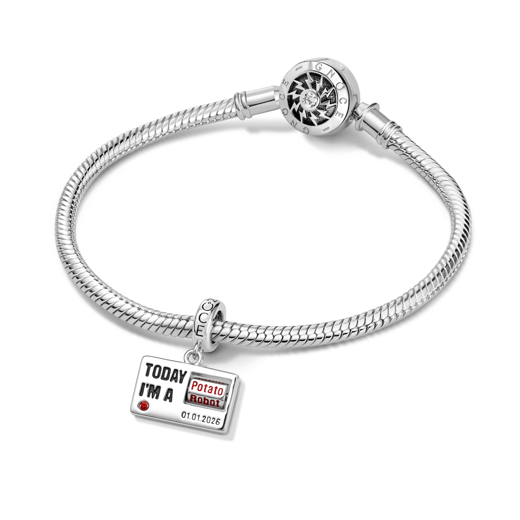 Gnoce Custom ID Card Charm Platinum-plated Silver Blend_4