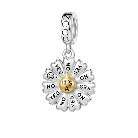 Gnoce Daisy Decision Charm Platinum-plated Silver Blend_1