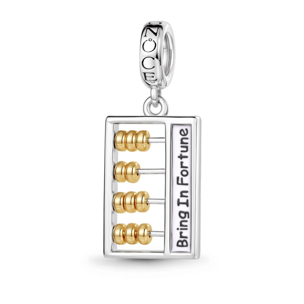 Gnoce Abacus Charm Platinum-plated Silver Blend_2
