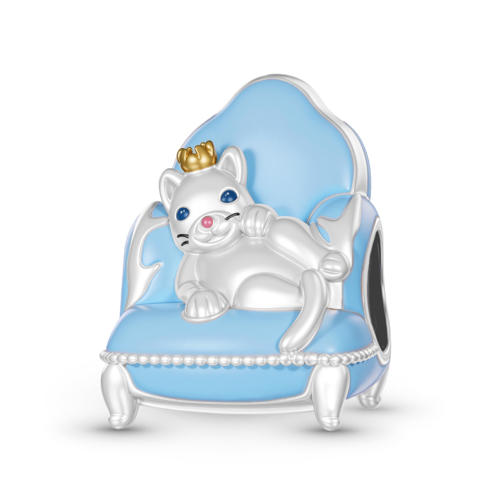 Gnoce Sofa Cat Charm Platinum-plated Silver Blend_1