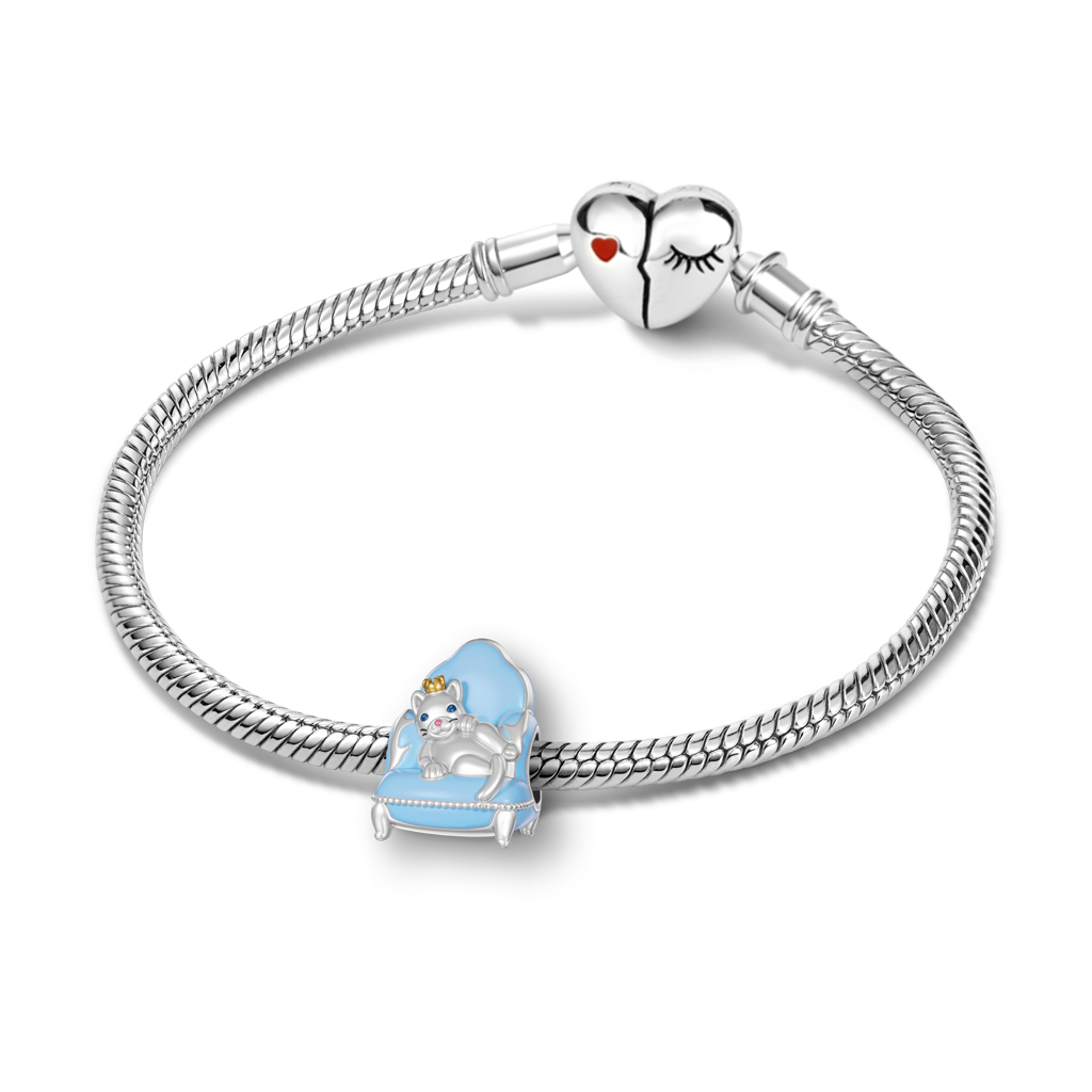 Gnoce Sofa Cat Charm Platinum-plated Silver Blend_3