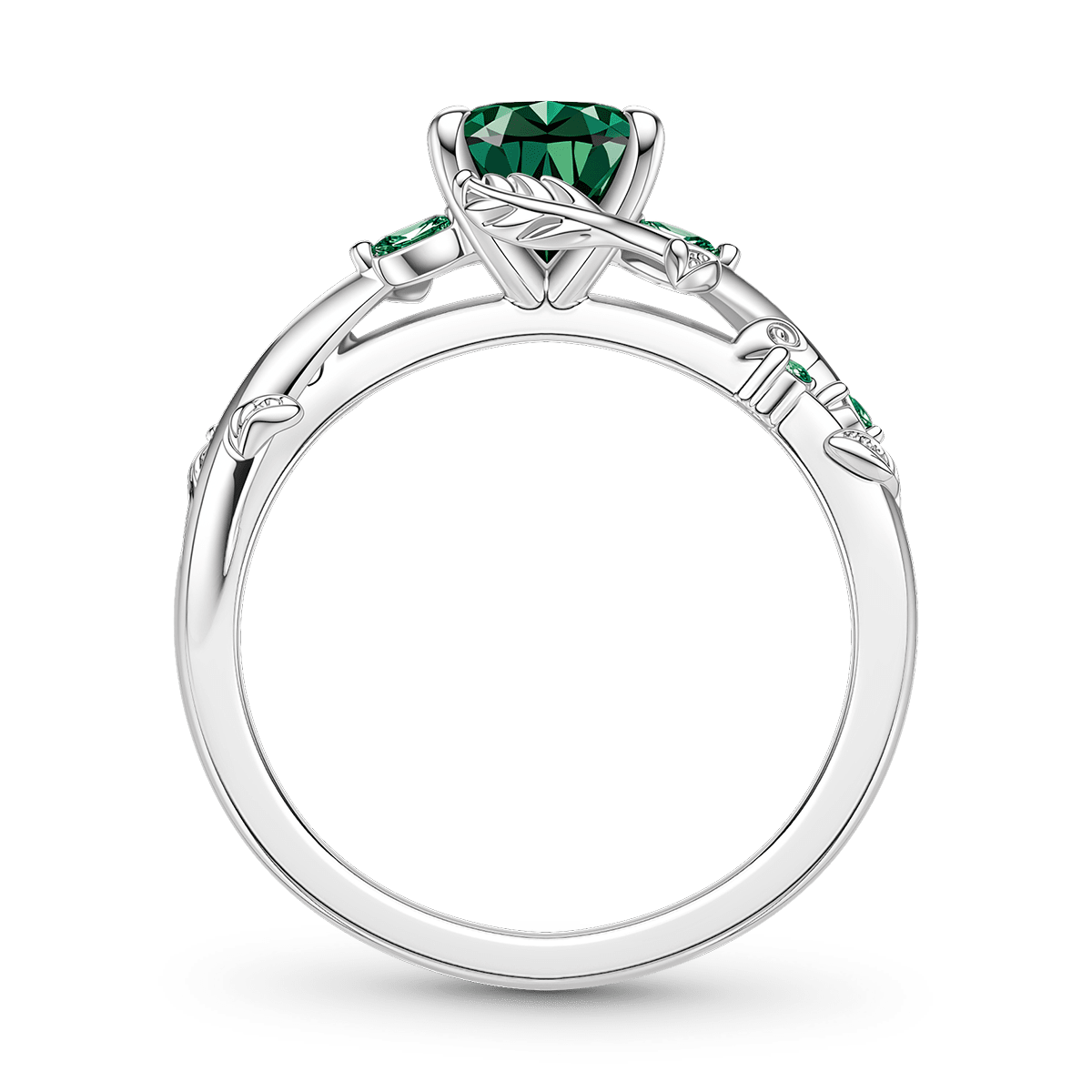 Gnoce Nature-Inspired Twig Pear-cut Engagement Ring_5