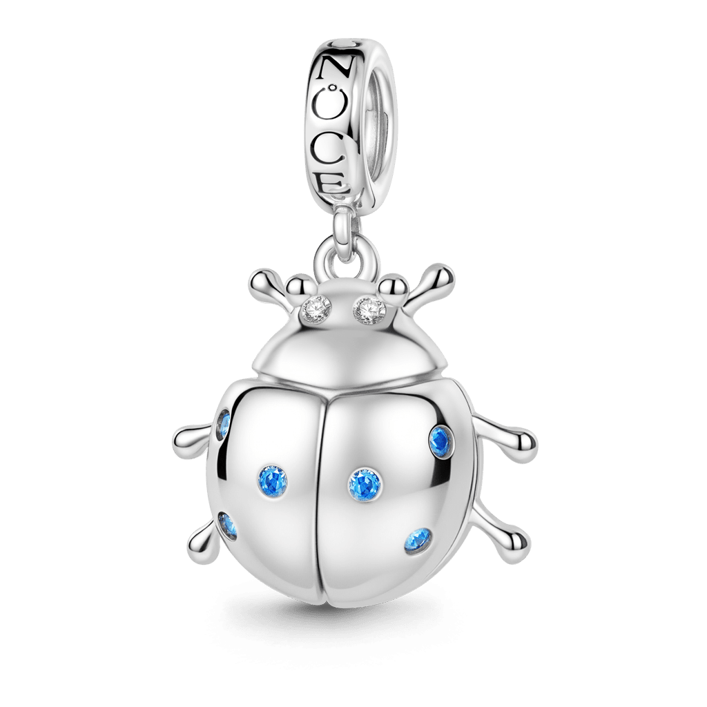 Gnoce Glow-in-the-Dark Beetle Birthstone Charm Platinum-plated Silver Blend_2