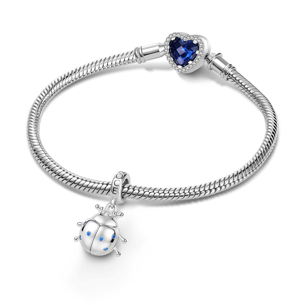 Gnoce Glow-in-the-Dark Beetle Birthstone Charm Platinum-plated Silver Blend_4