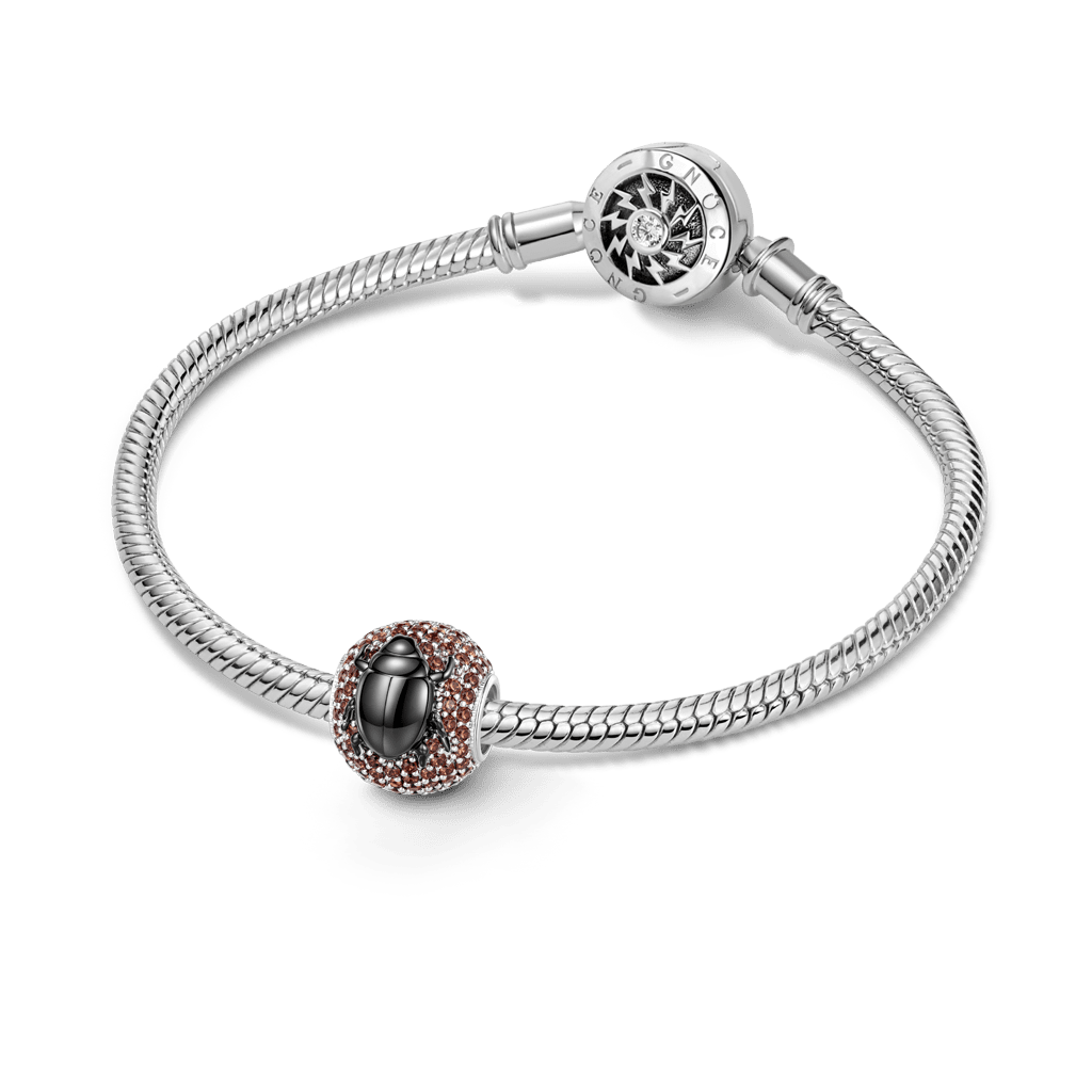 Gnoce Dung Beetle Charm Platinum-plated Silver Blend_3
