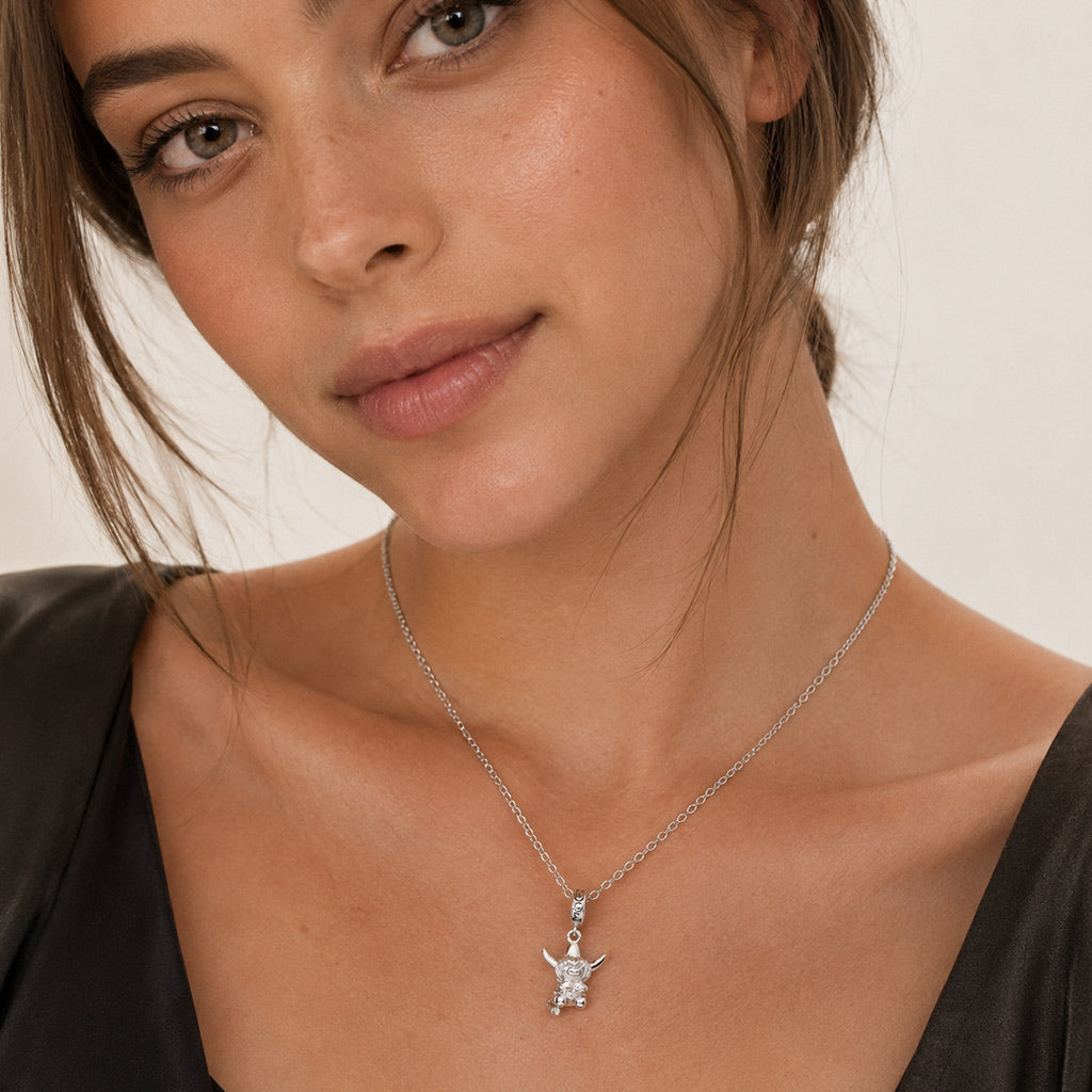 Gnoce Highland Cow Engravable Charm Platinum-plated Silver Blend_4