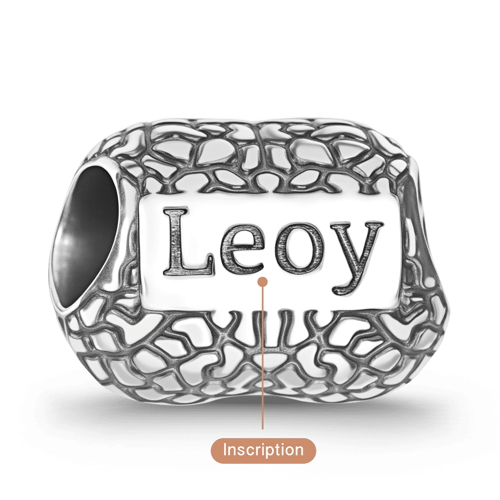 Gnoce Bull Nose Ring Engravable Charm Platinum-plated Silver Blend_5