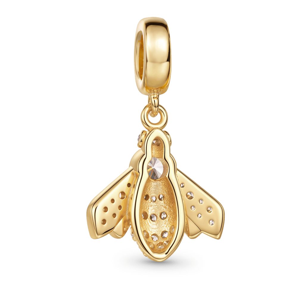 Gnoce Bee Birthstone Charm Platinum-plated Silver Blend_5