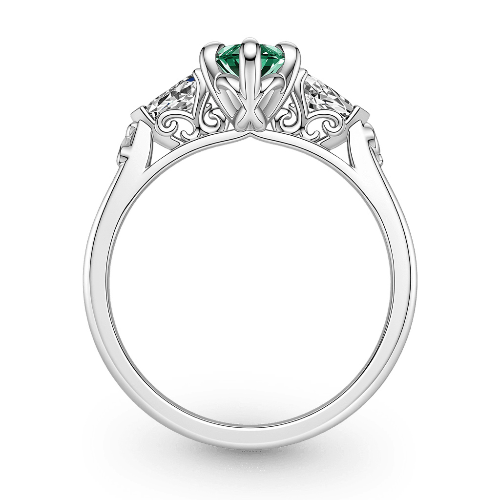 Gnoce Green Emerald Marquise-Cut Engagement Ring_4
