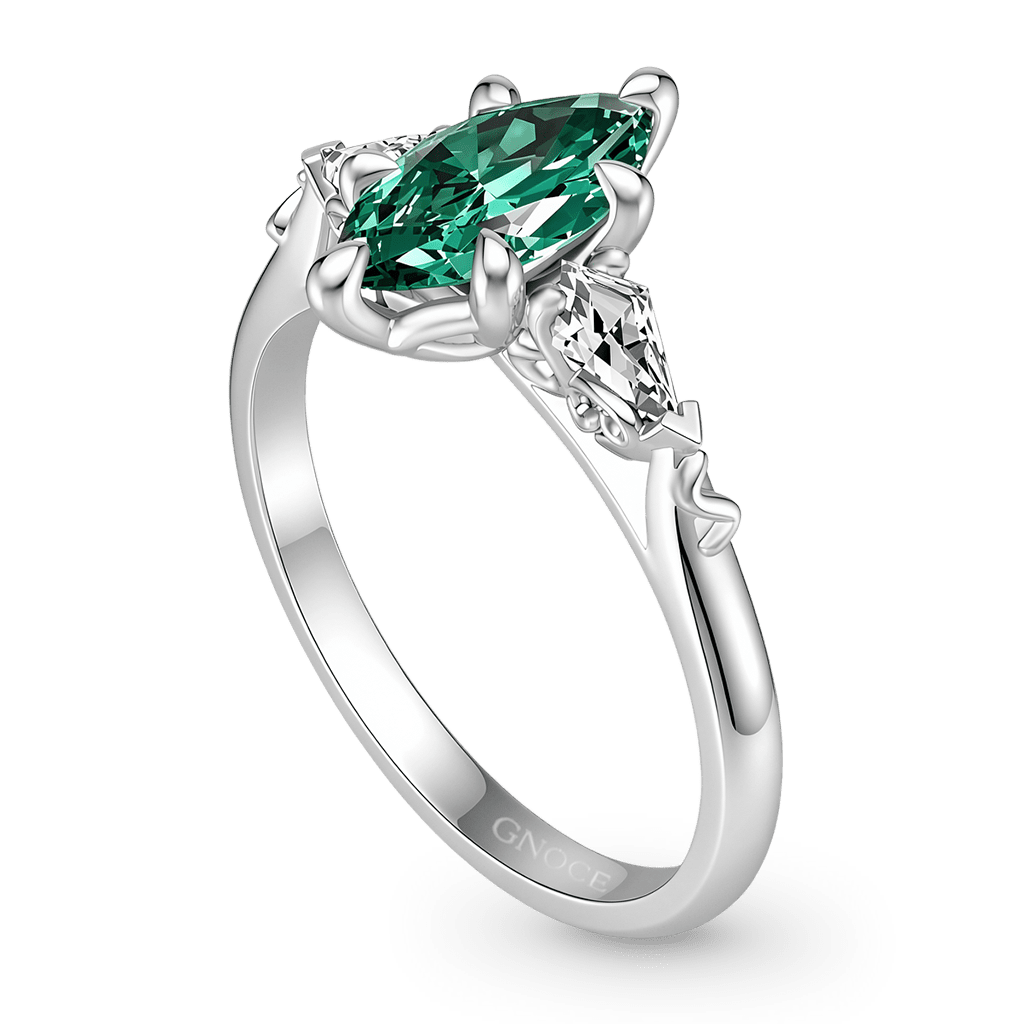 Gnoce Green Emerald Marquise-Cut Engagement Ring_5