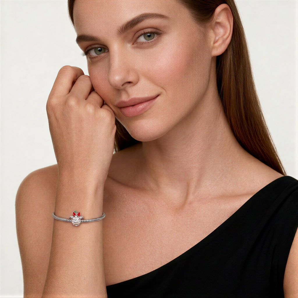 Gnoce Apple Bat Charm Platinum-plated Silver Blend_4