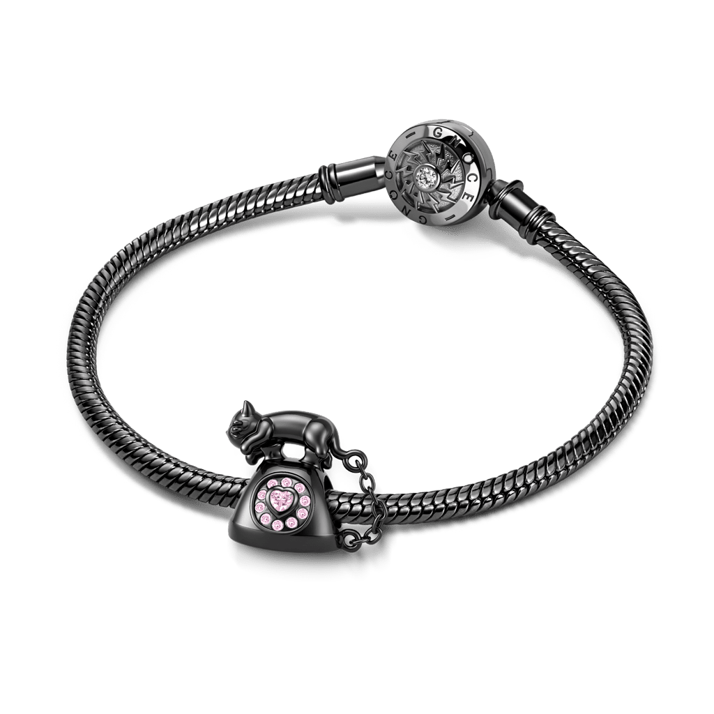 Gnoce Black Cat Telephone Removable Charm_4