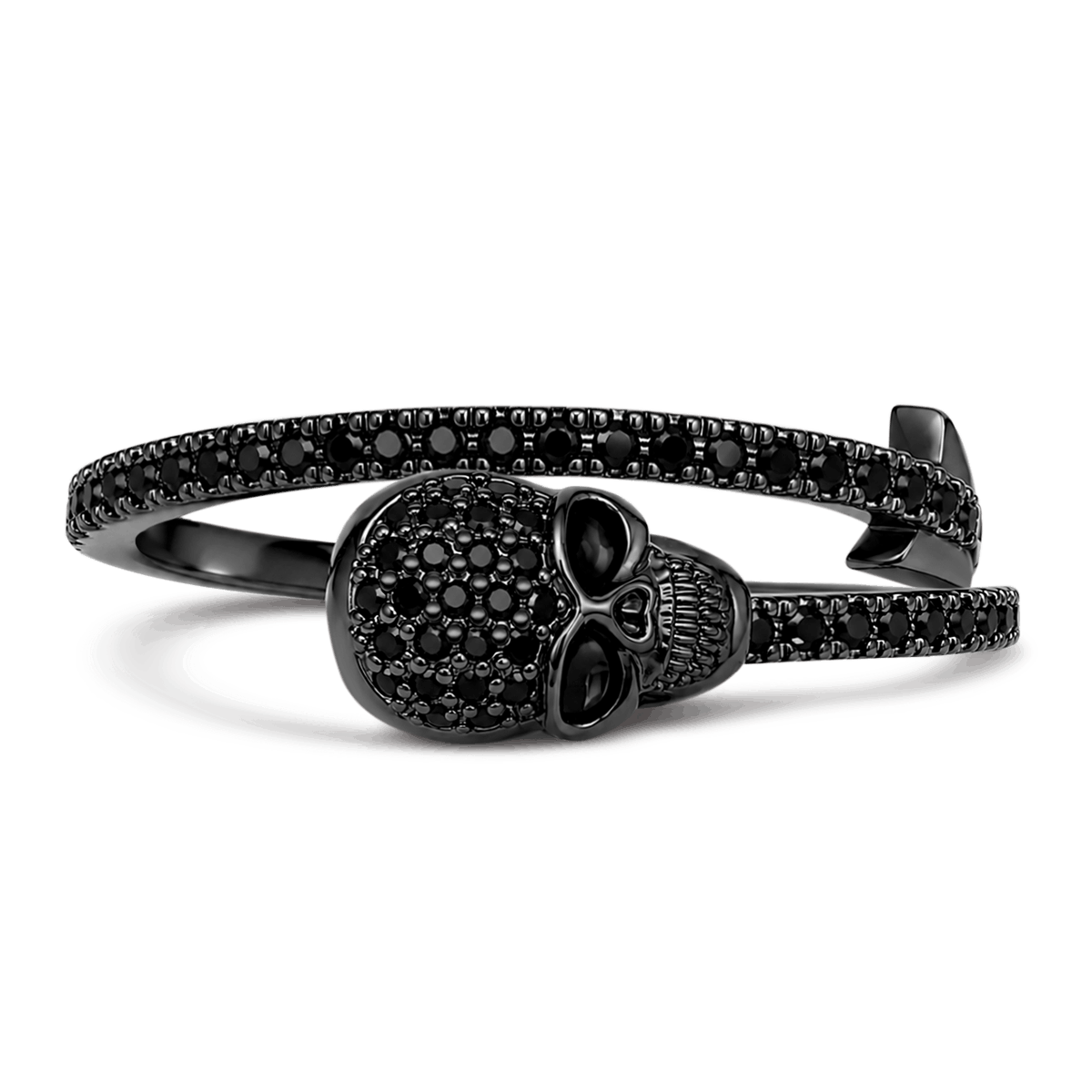 Gnoce Gothic Skull Black Arrow Ring_1