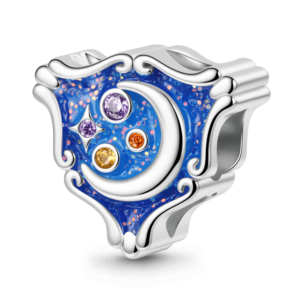 Gnoce Shiny Moon Galaxy Charm Platinum-plated Silver Blend_1