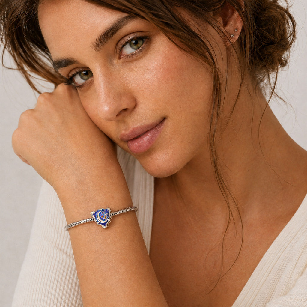 Gnoce Shiny Moon Galaxy Charm Platinum-plated Silver Blend_4
