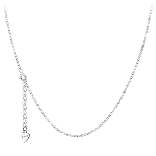 Gnoce "Chain of Love"With 925 Sterling Silver Will Sparkle And Shine With Every Turn ,Can Adding A Pendant Or Charm Cable Chain Silver Neckalce for Smeone Special_1