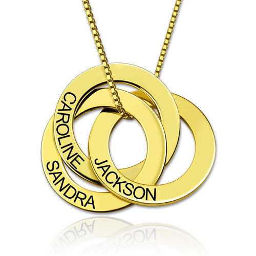 Gnoce "We Are Together" Engraved Russian Ring Necklace Sterling Silver_2